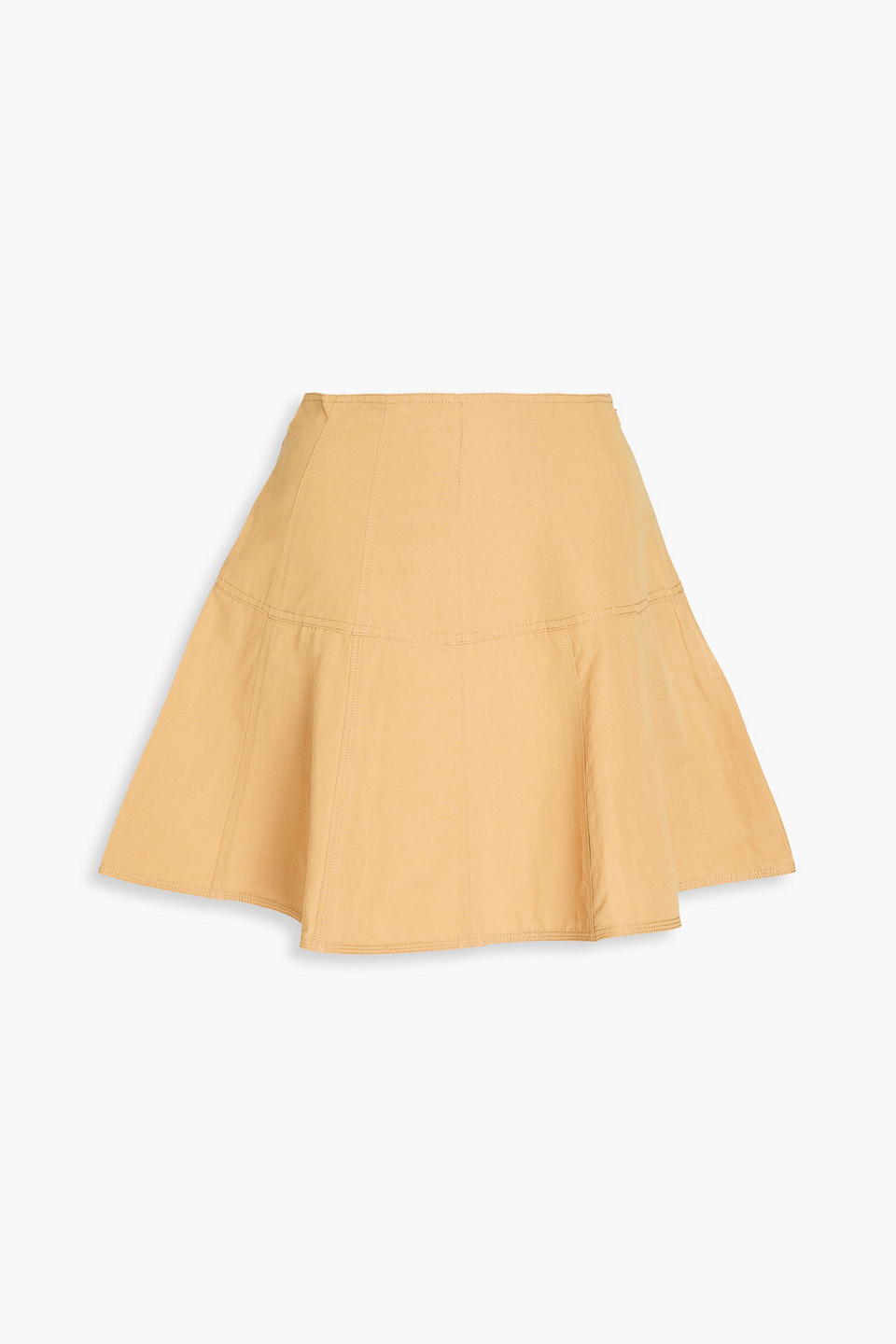 Kiara cotton, linen and silk-blend mini skirt