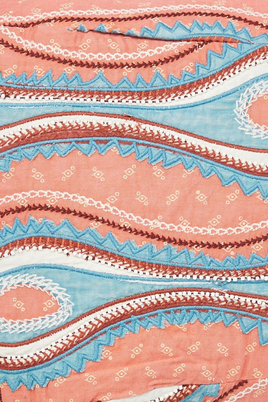 ULLA JOHNSON Isa strapless printed cotton bra top