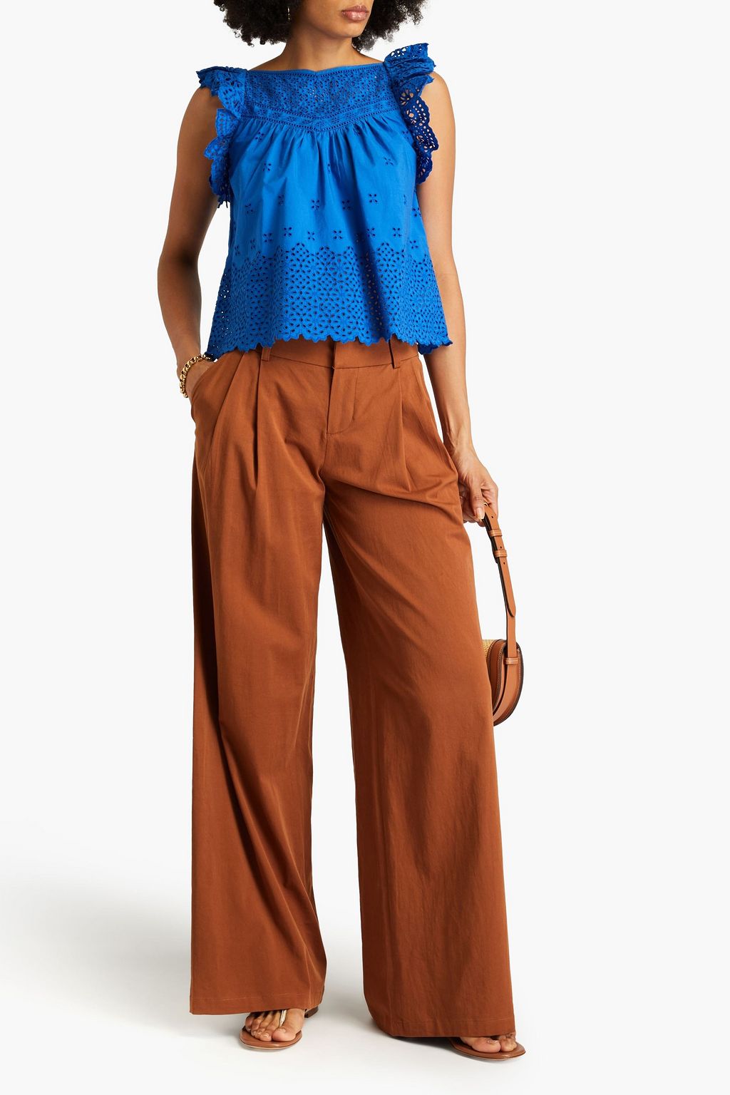 ULLA JOHNSON Leona broderie anglaise cotton top