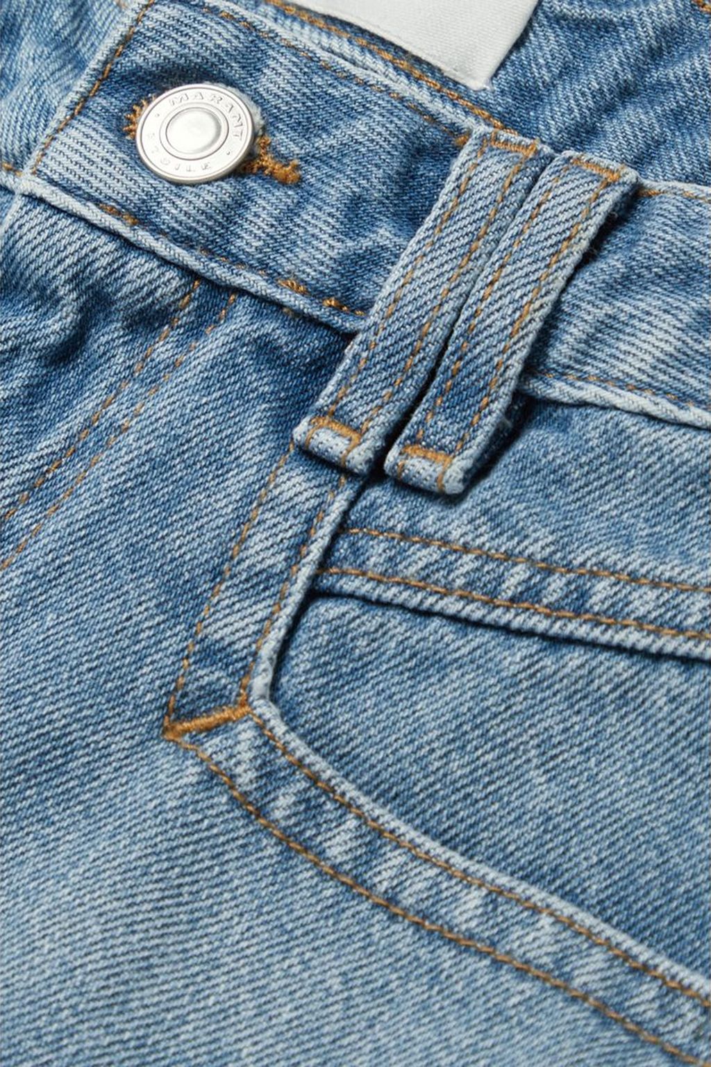 MARANT ÉTOILE شورت Eneidao من الدنيم بحواف منسّلة