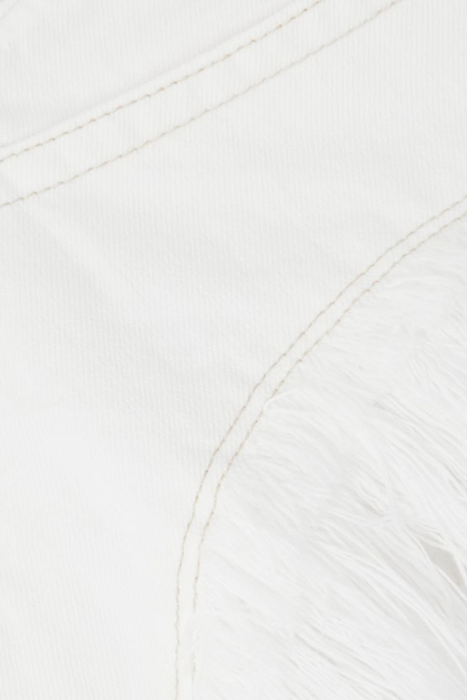 Isabel Marant Étoile Eneidao Frayed Denim Shorts In White