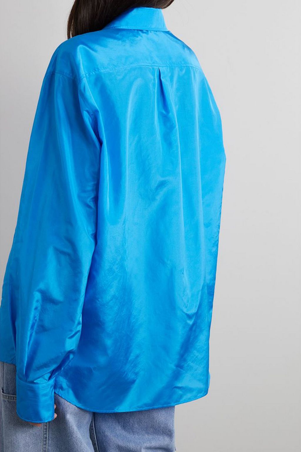 VALENTINO GARAVANI Pussy-bow silk-taffeta shirt