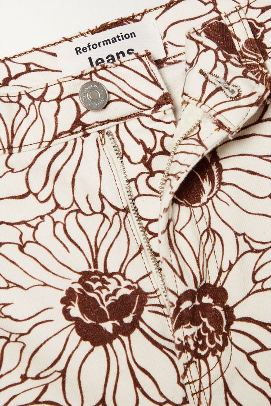 REFORMATION Sunny floral-print denim camisole and jeans set