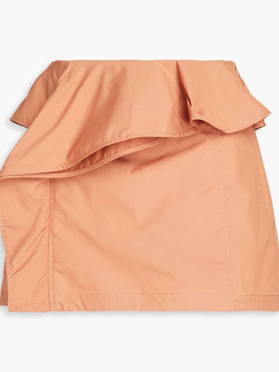 sabi ruffled cotton-poplin mini skirt