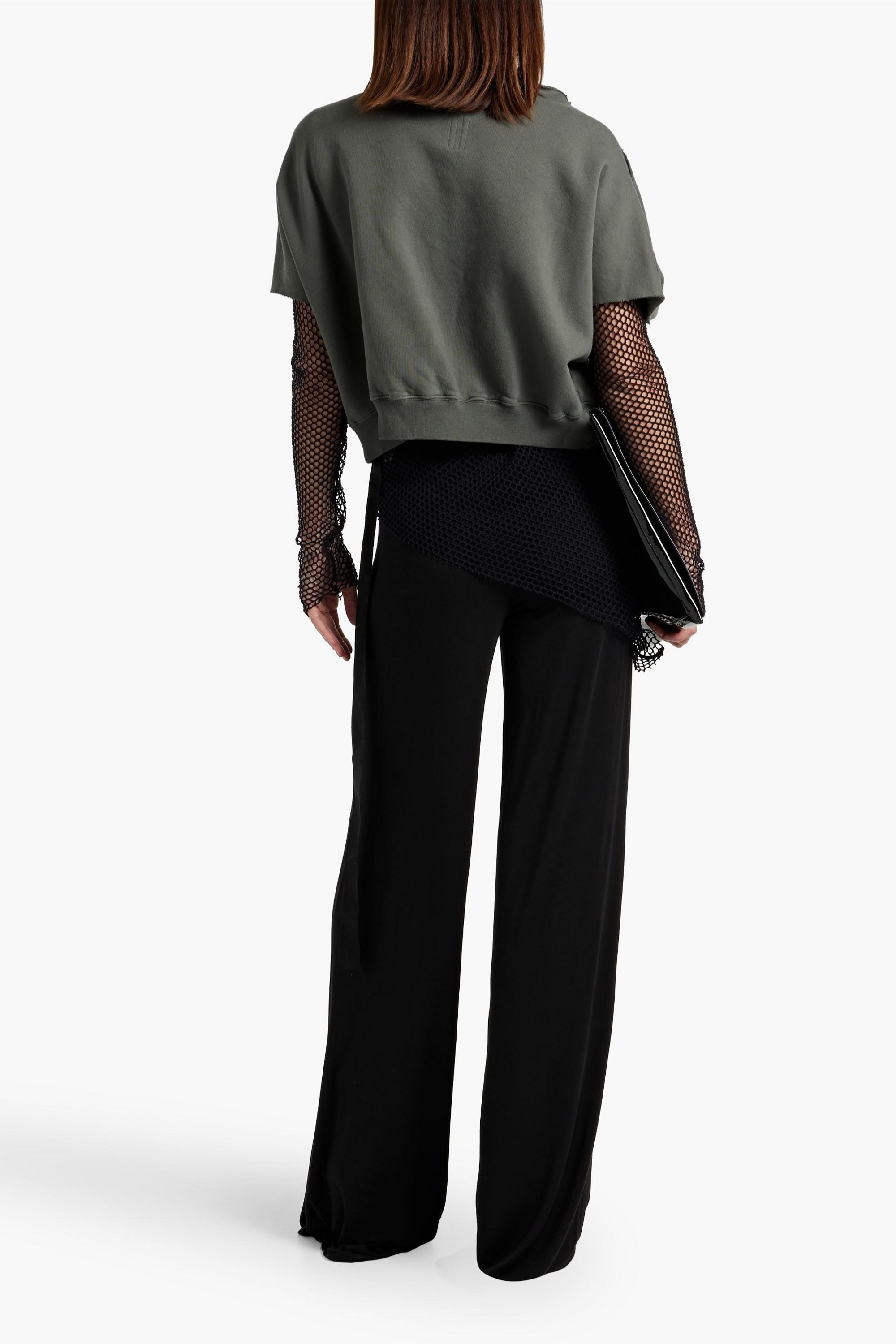 Rick Owens Modal-blend jersey wide-leg pants