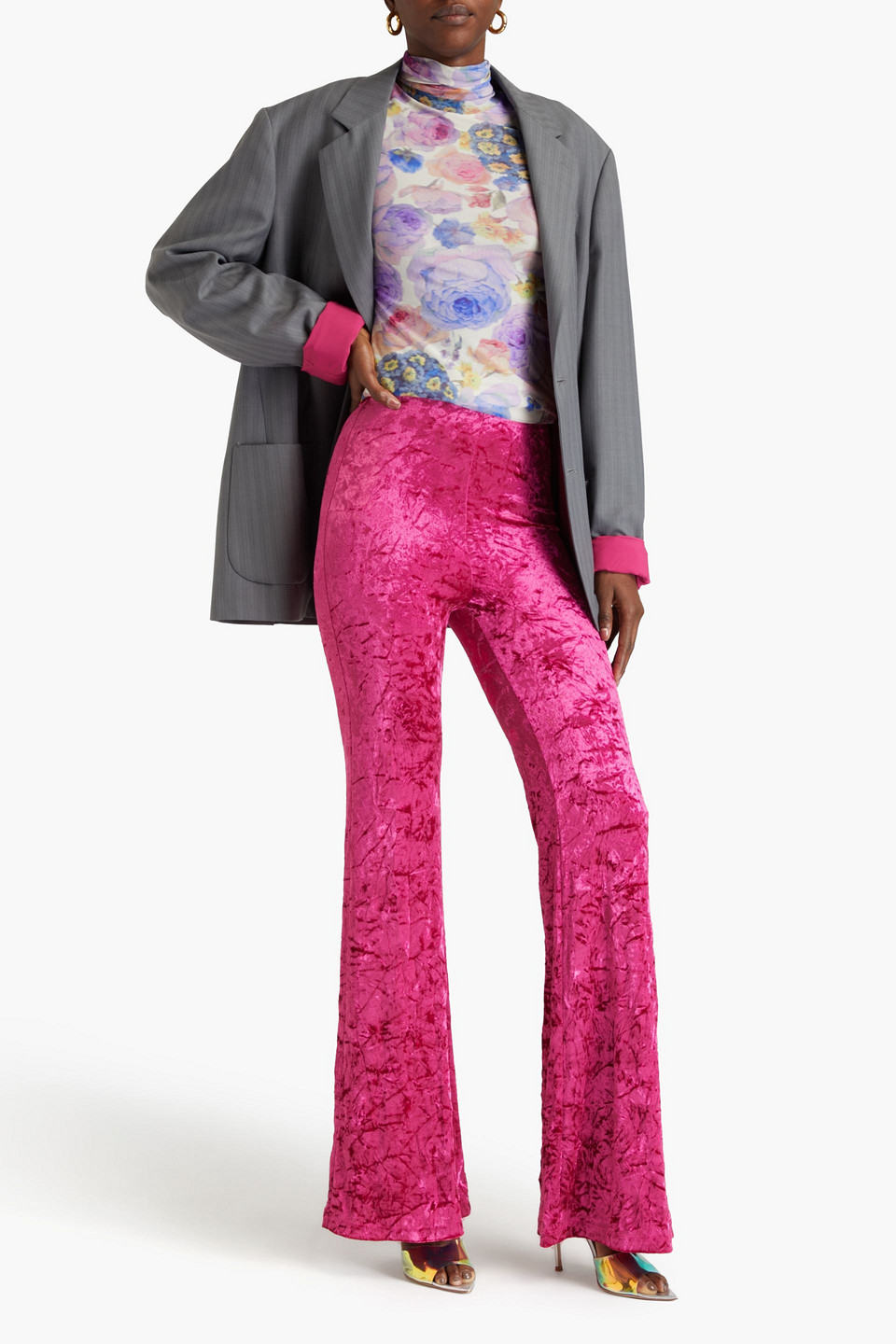 Rotate Birger Christensen Casual Trousers In Magenta