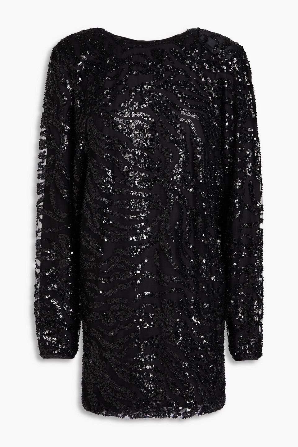 ROTATE BIRGER CHRISTENSEN DRAPED SEQUINED TULLE MINI DRESS