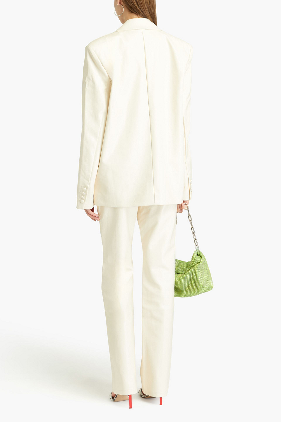 ROTATE BIRGER CHRISTENSEN FAUX LEATHER BLAZER