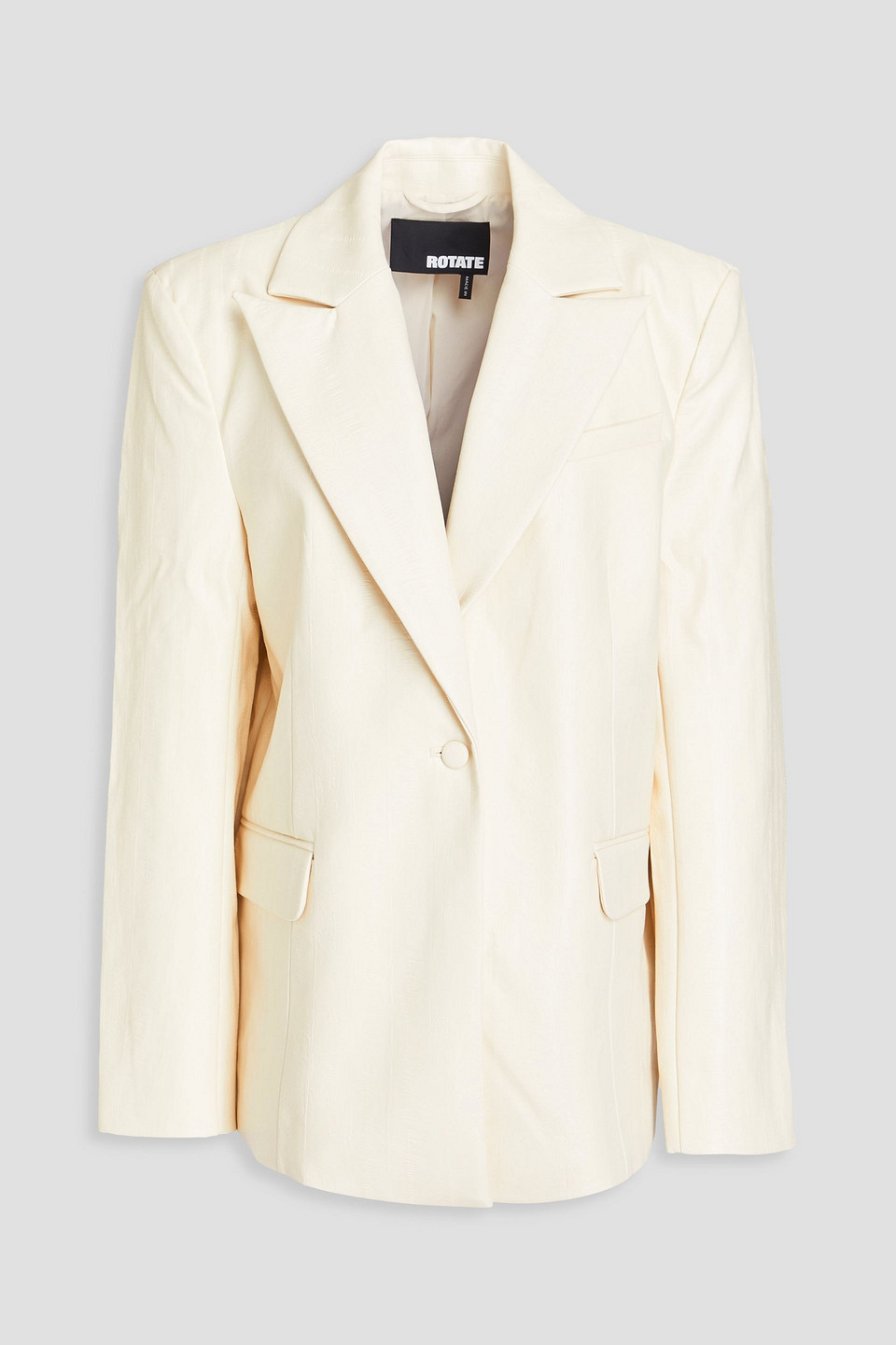 ROTATE BIRGER CHRISTENSEN FAUX LEATHER BLAZER