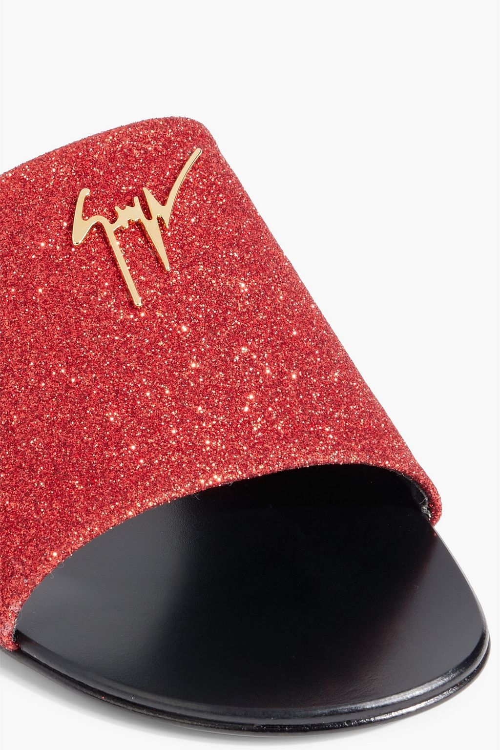 GIUSEPPE ZANOTTI Shirley glittered woven slides