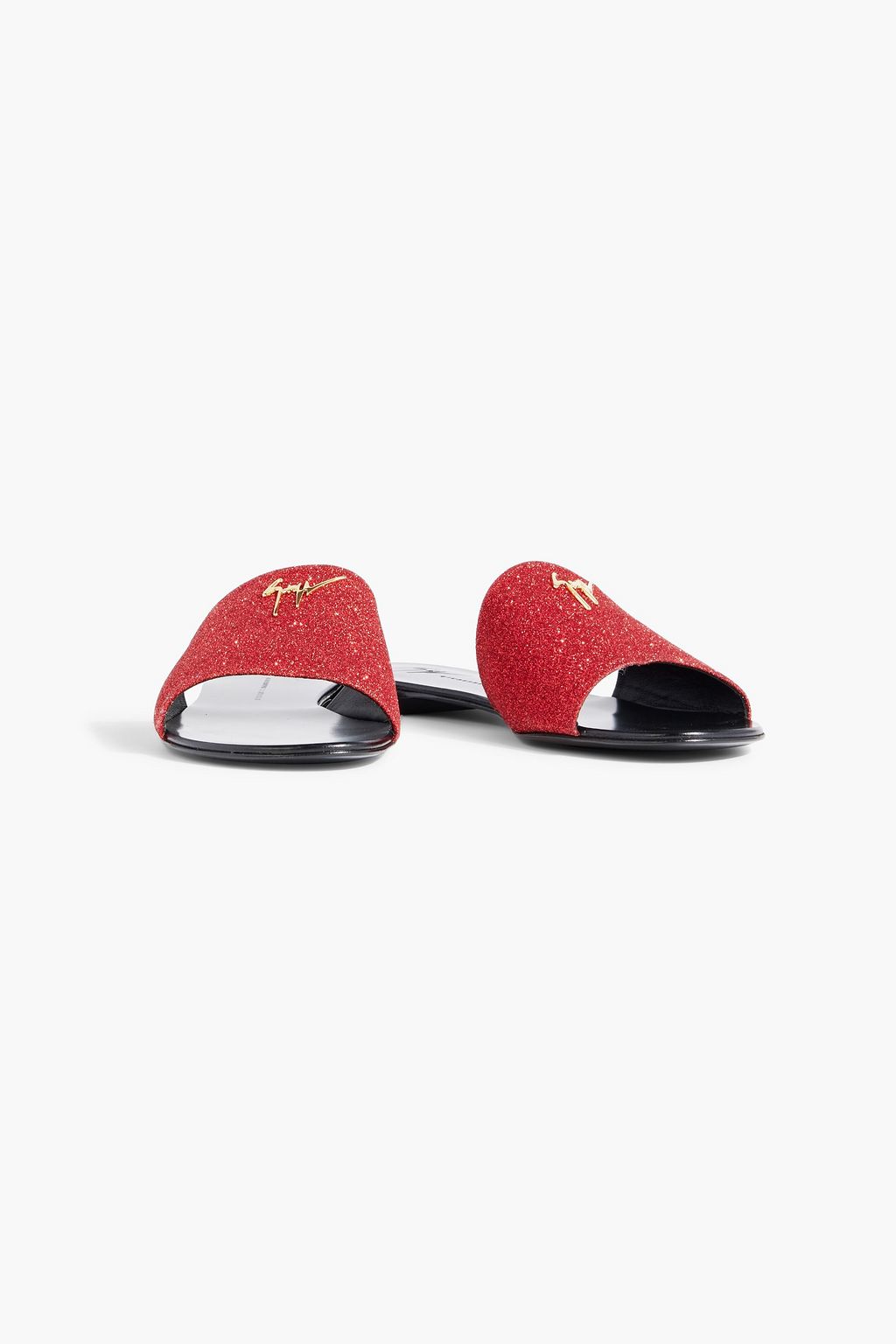 GIUSEPPE ZANOTTI Shirley glittered woven slides