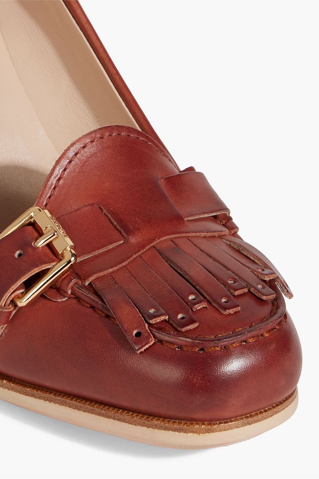 TOD'S Fringed leather pumps