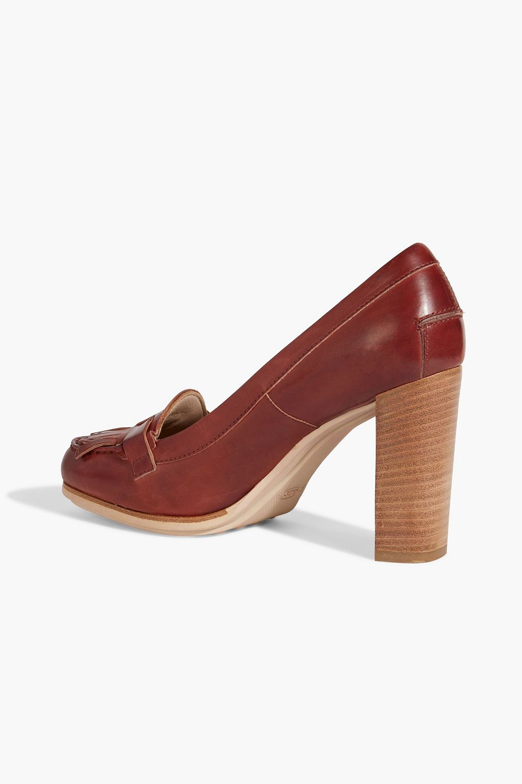 TOD'S Fringed leather pumps