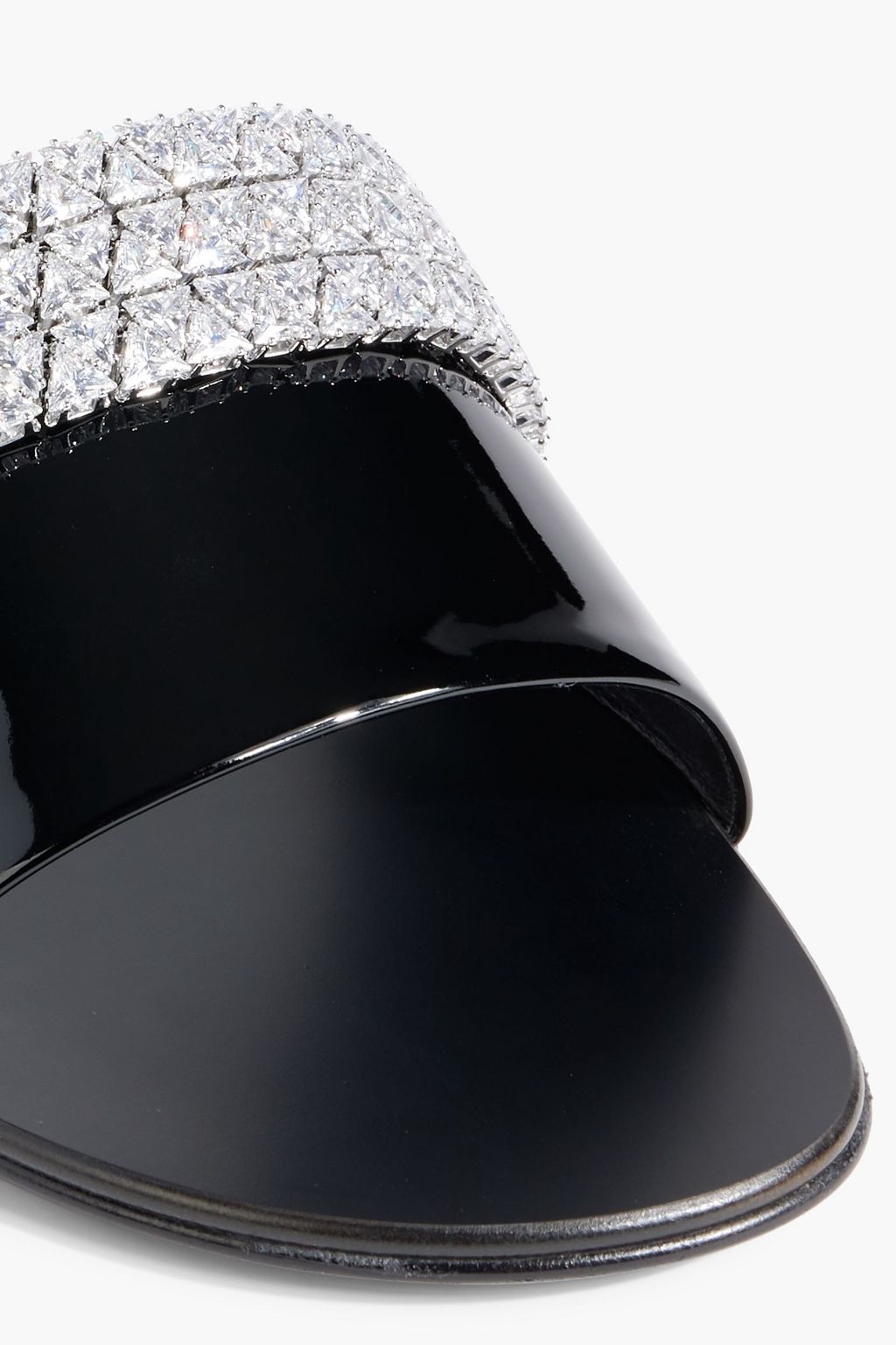 GIUSEPPE ZANOTTI Tesy crystal-embellished glossed slides