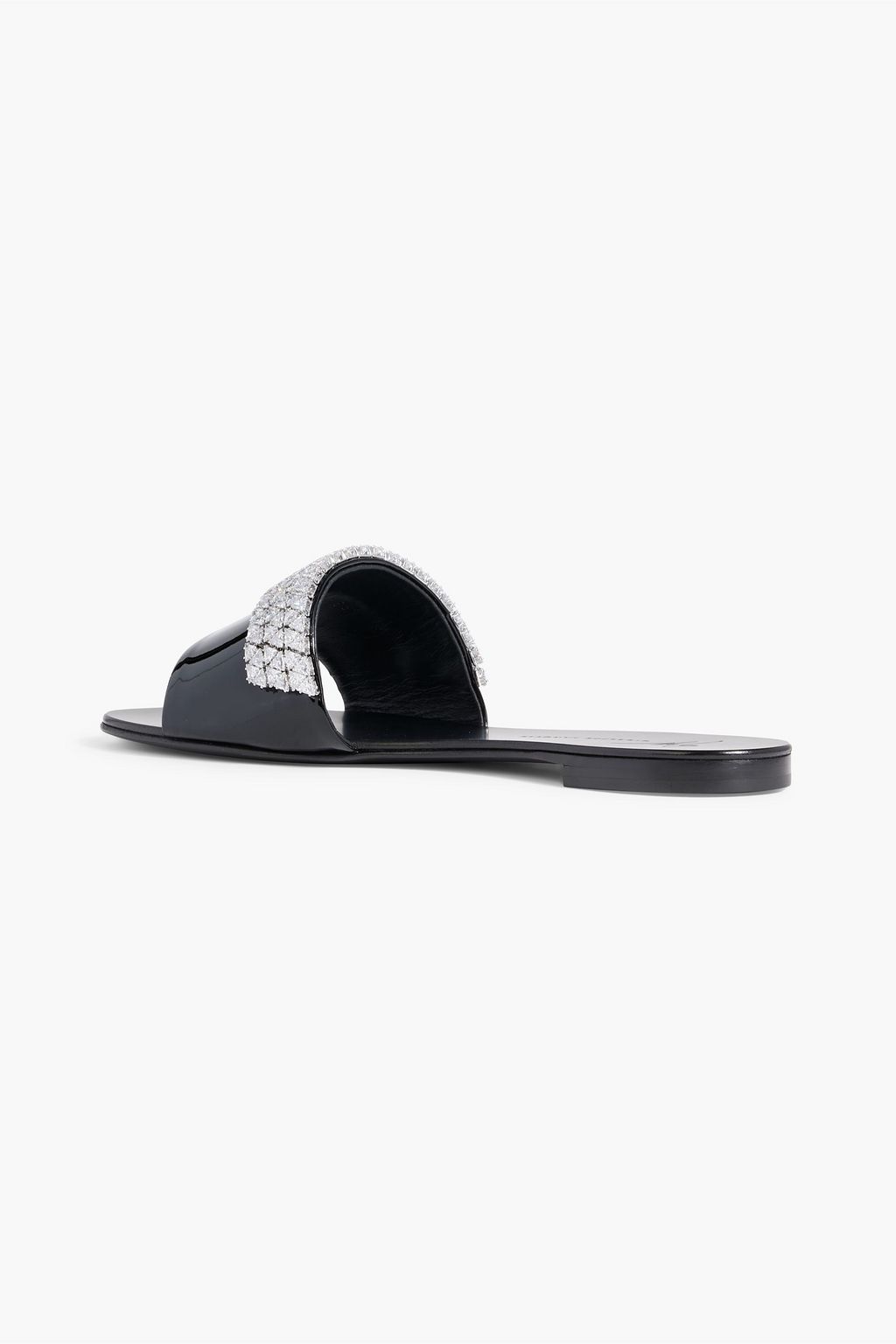 GIUSEPPE ZANOTTI Tesy crystal-embellished glossed slides