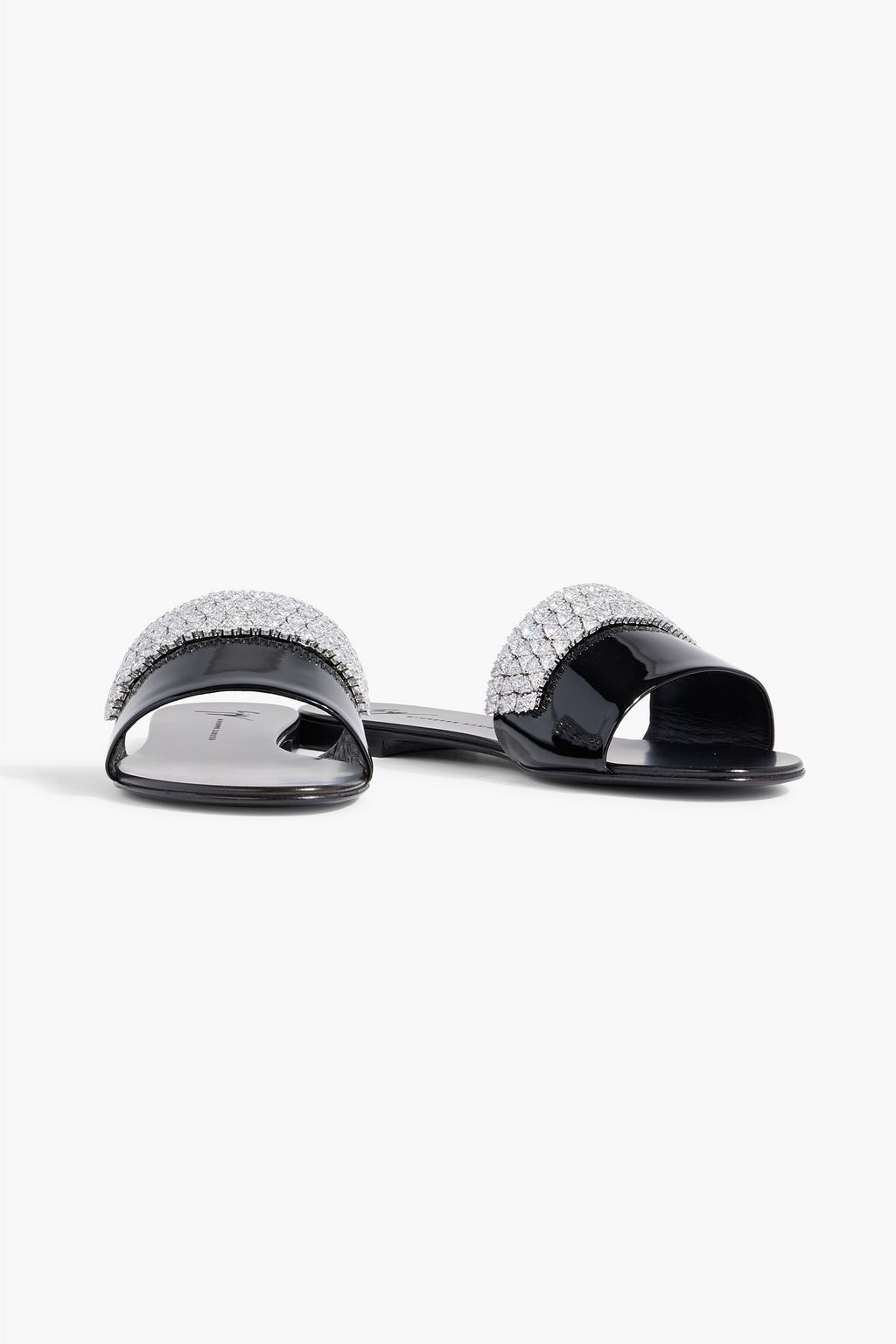 GIUSEPPE ZANOTTI Tesy crystal-embellished glossed slides