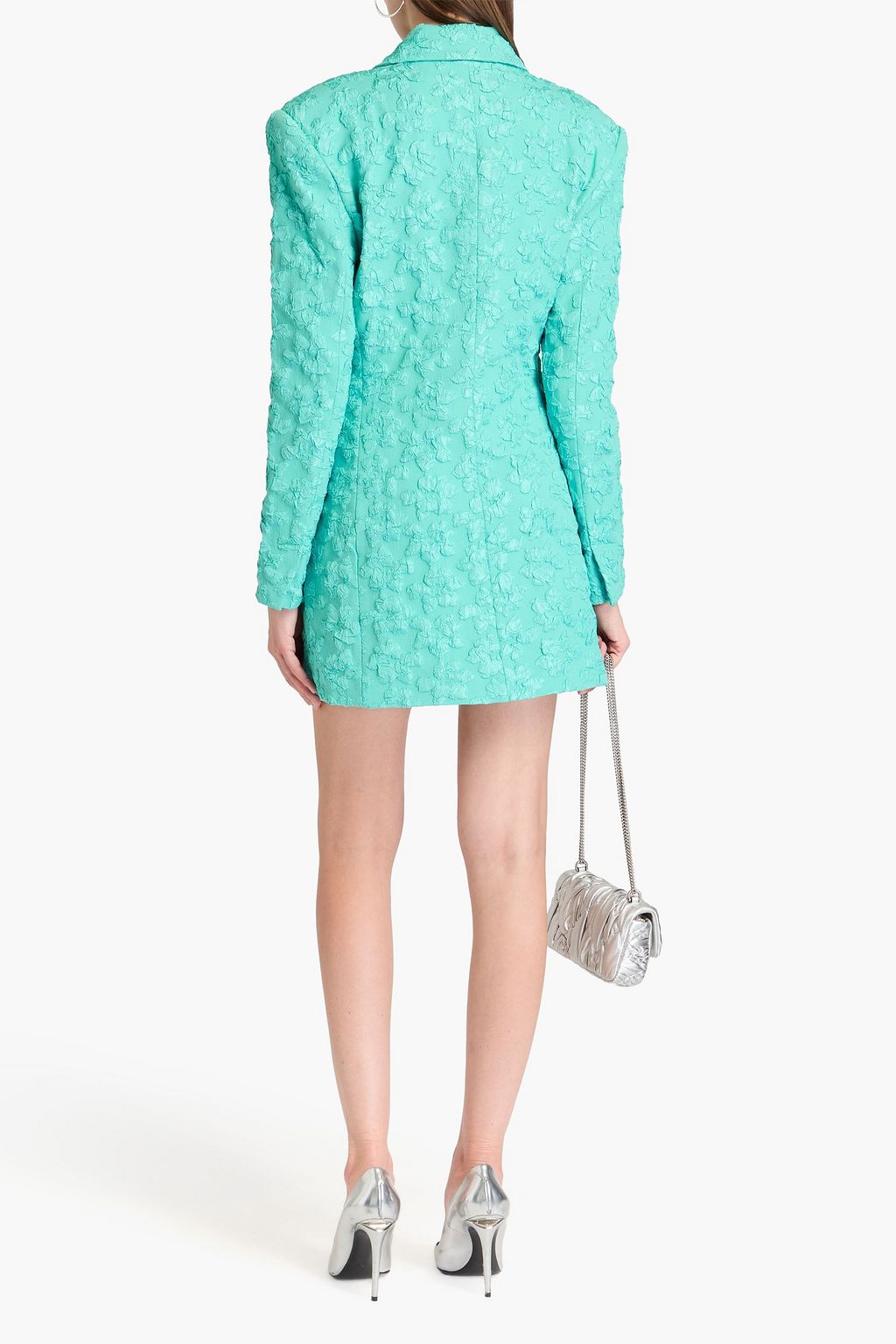 ROTATE BIRGER CHRISTENSEN Double-breasted cloqué mini tuxedo dress