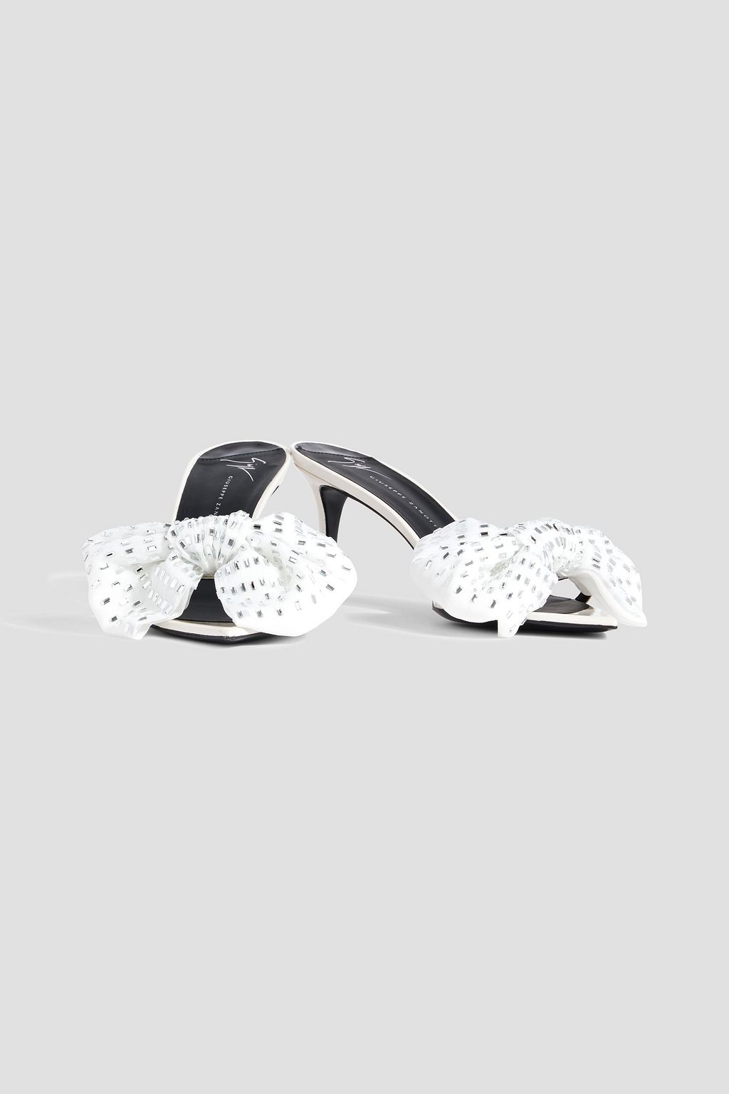 GIUSEPPE ZANOTTI Intriigo Alexandrine embellished patent-leather mules