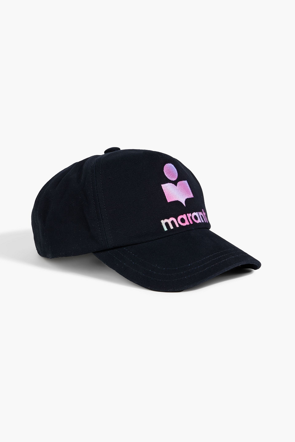 Isabel Marant Tyron Embroidered Cotton-canvas Baseball Cap In Midnight Blue