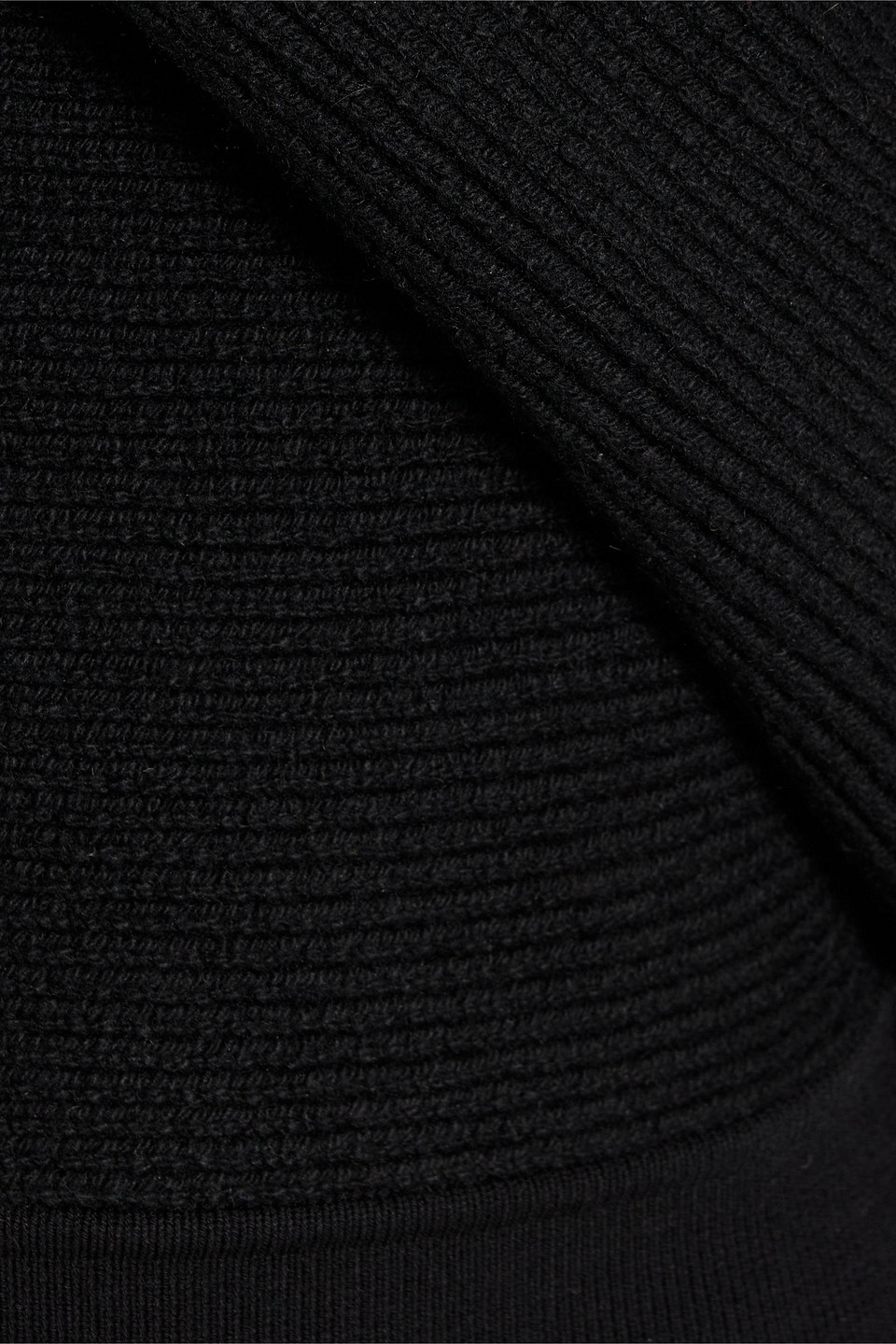 Rick Owens One-shoulder Ribbed Cashmere-blend Sweater In Black