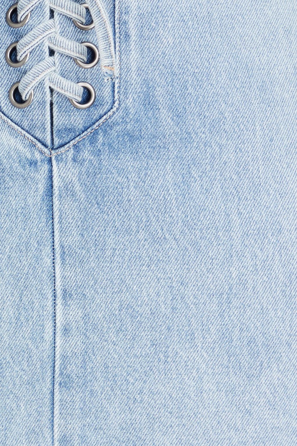 ROTATE BIRGER CHRISTENSEN デニム ミニスカート レースアップ