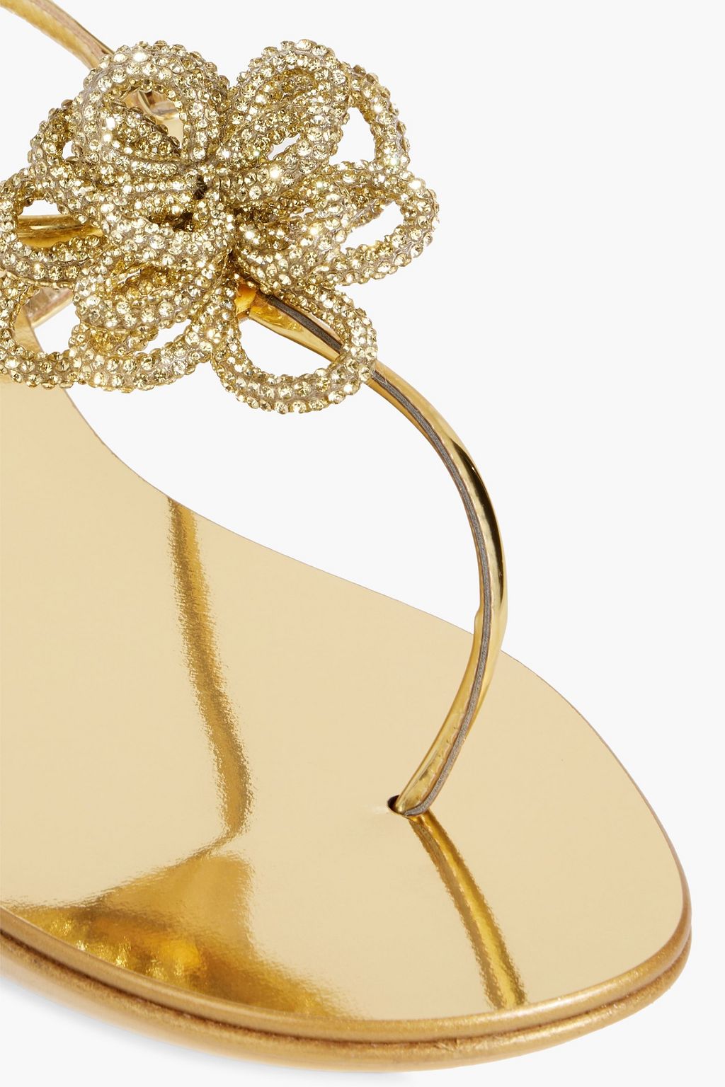 GIUSEPPE ZANOTTI Tilly crystal-embellished mirrored sandals