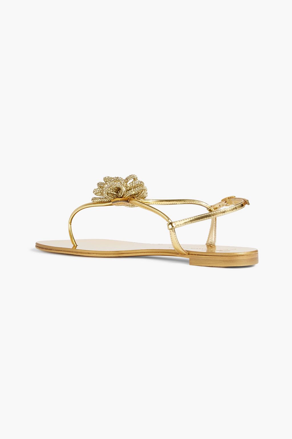 GIUSEPPE ZANOTTI Tilly crystal-embellished mirrored sandals