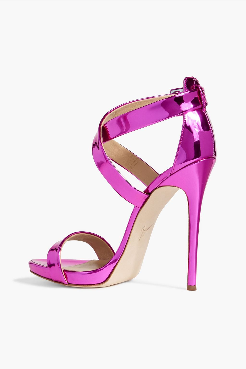 GIUSEPPE ZANOTTI Bellis faux mirrored-leather sandals