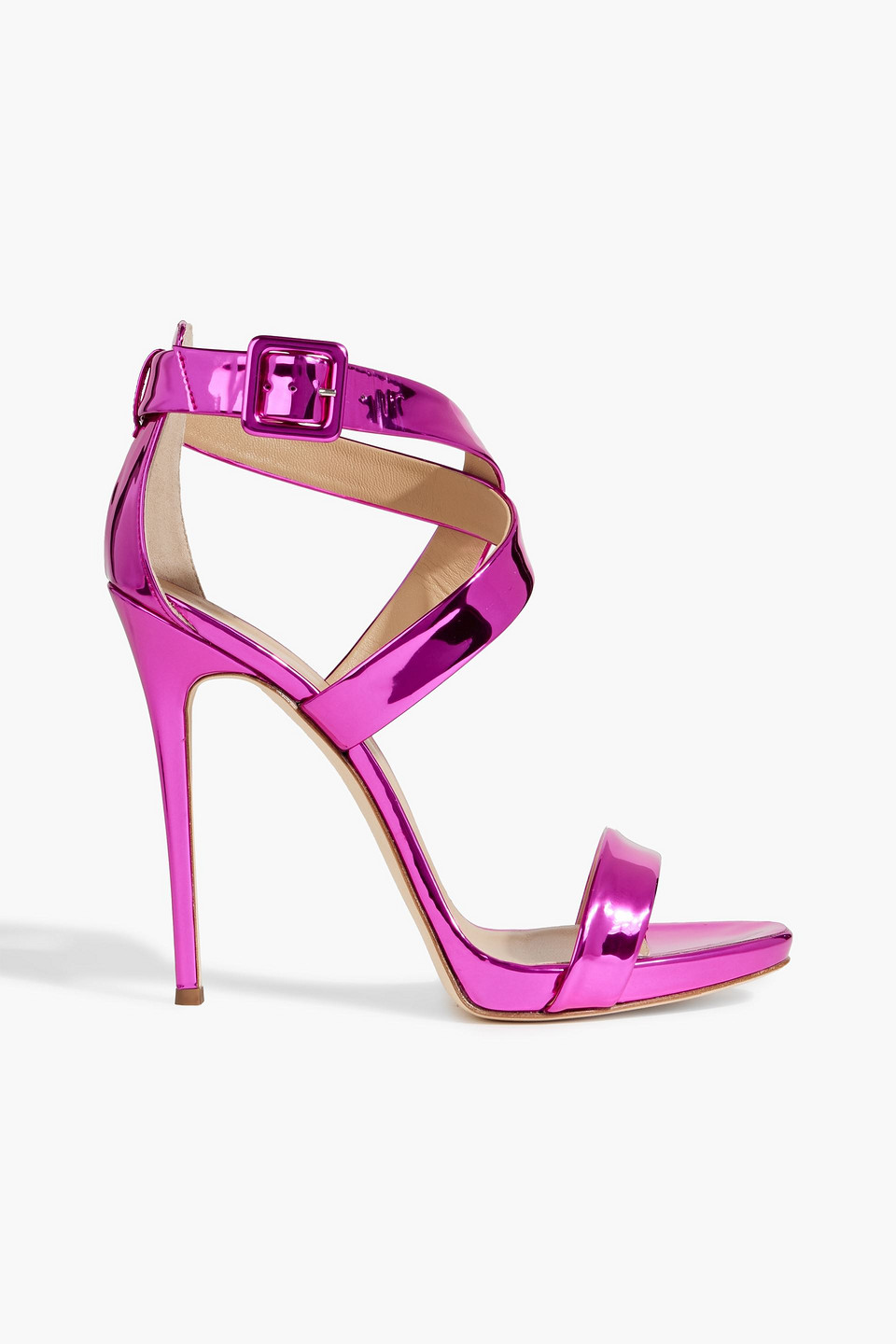 Giuseppe Zanotti Bellis 120mm Leather Sandals In Fuchsia