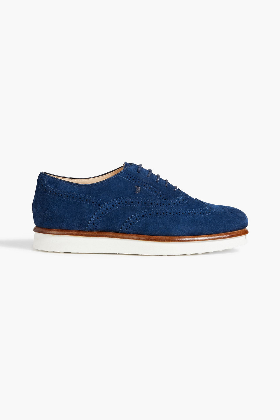 Tod's Suede Brogues In Royal Blue