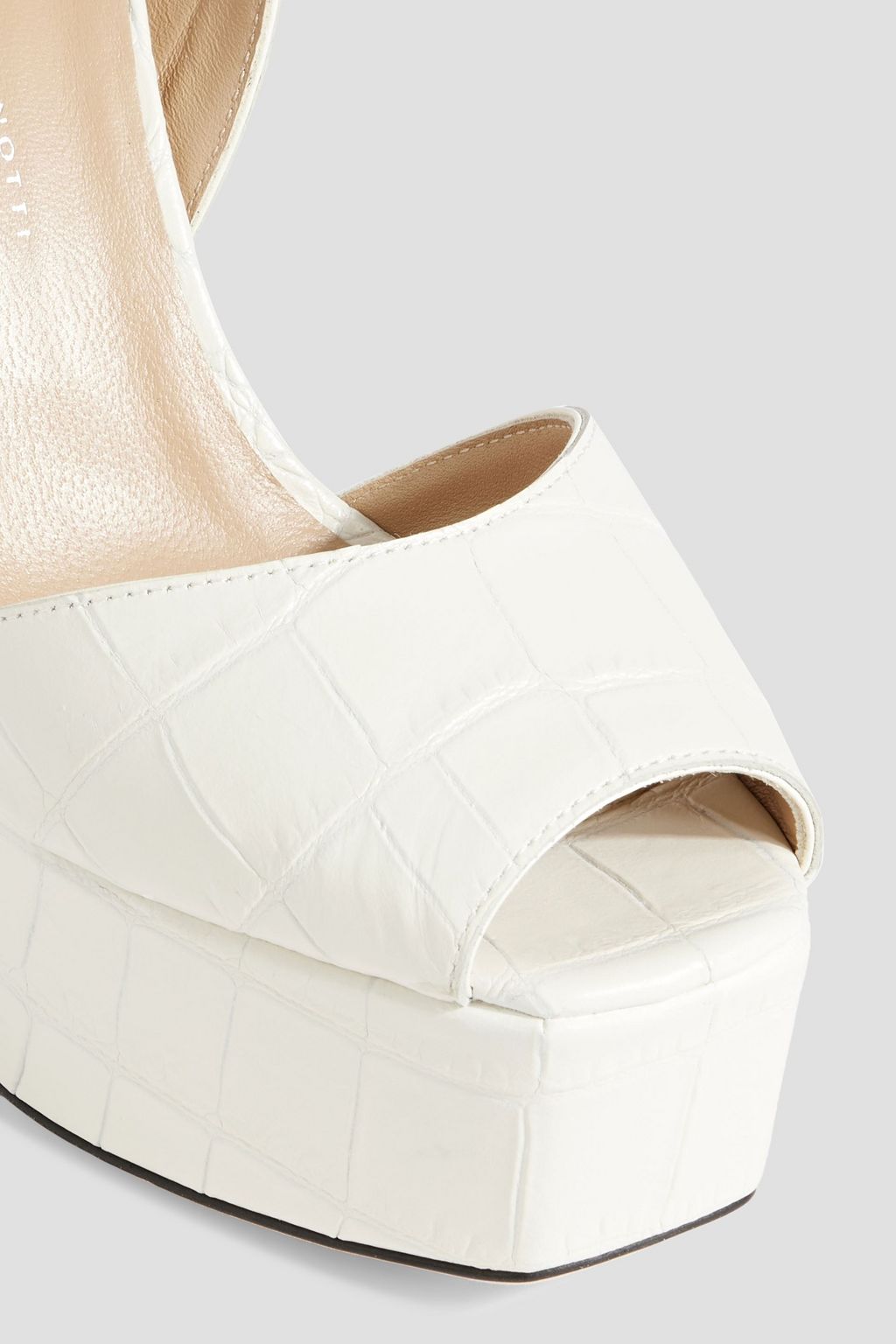 GIUSEPPE ZANOTTI Betty croc-effect leather platform sandals