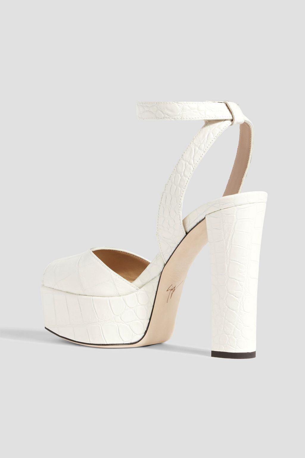 GIUSEPPE ZANOTTI Betty croc-effect leather platform sandals