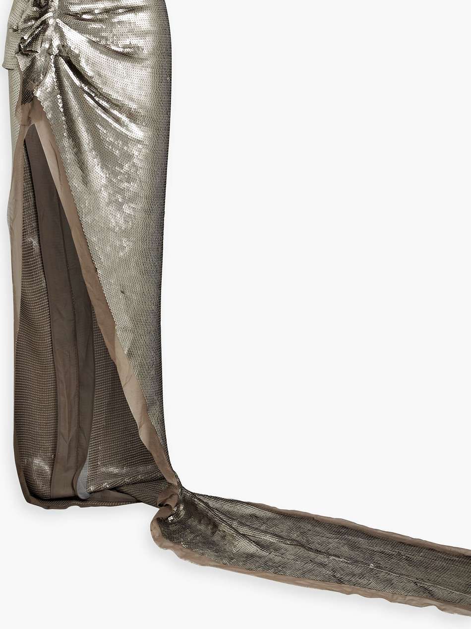 edfu asymmetric sequined silk-chiffon maxi skirt