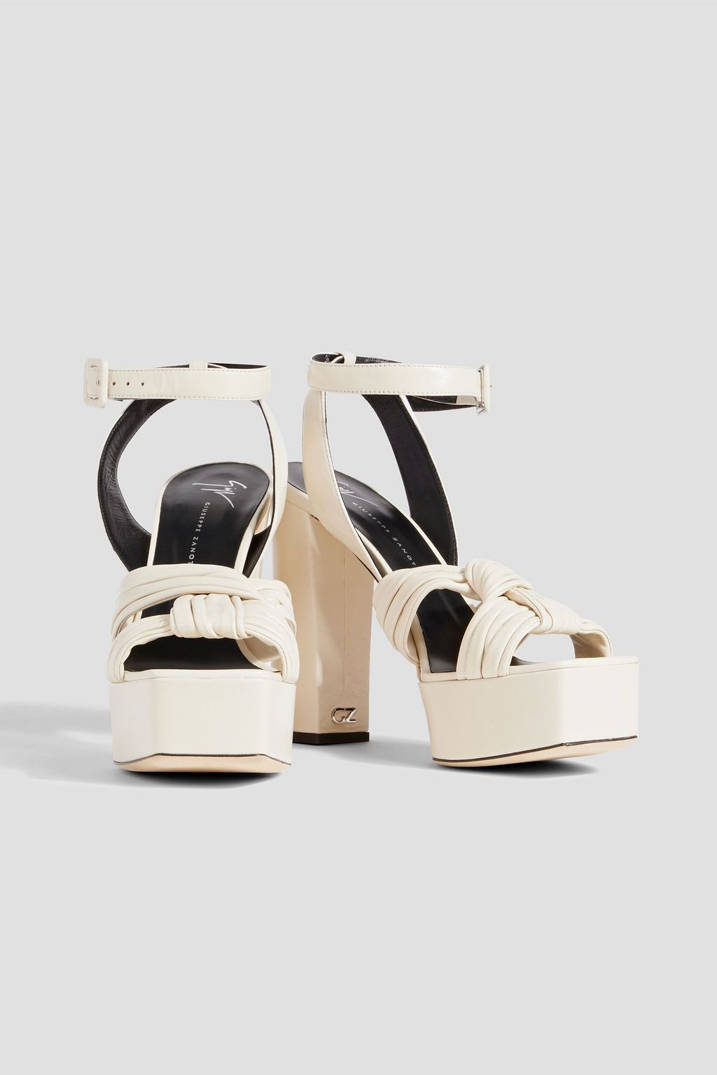 GIUSEPPE ZANOTTI Sinuosa leather platform sandals