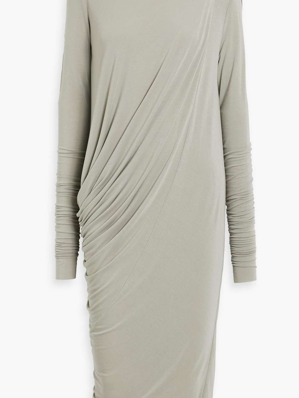 ria draped modal-blend jersey midi dress