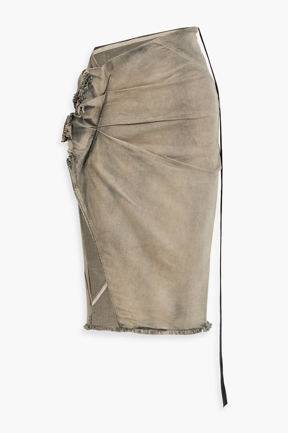 Edfu ruched denim skirt