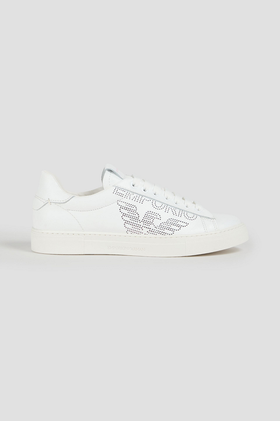 Emporio Armani - Perforated leather sneakers - White - EU 36