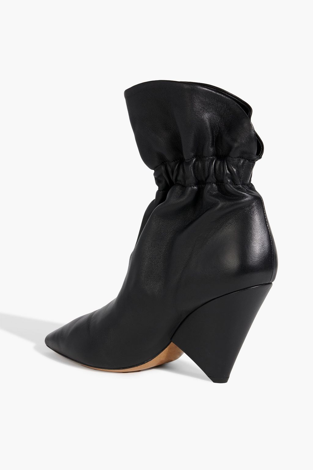 ISABEL MARANT Lileas gathered leather ankle boots