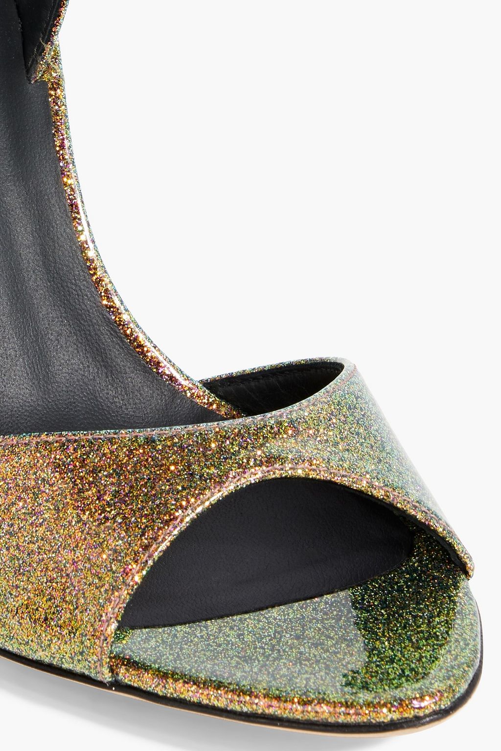GIUSEPPE ZANOTTI Lilibeth glittered leather slingback sandals