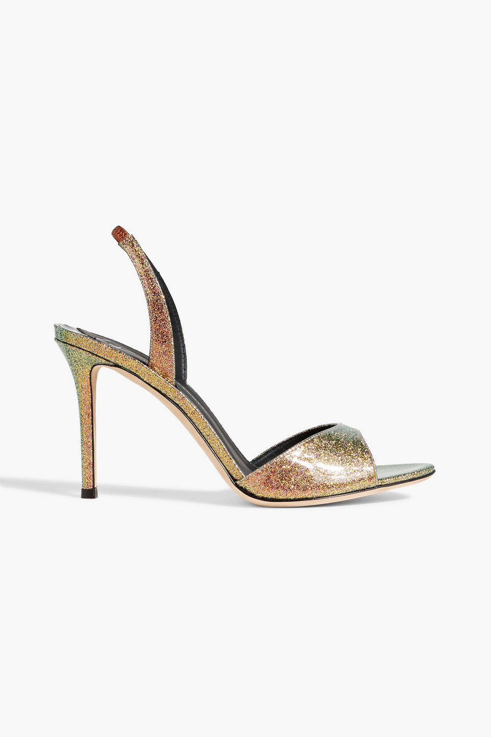 Giuseppe Zanotti Lilibeth Glittered Leather Slingback Sandals In Multicolor