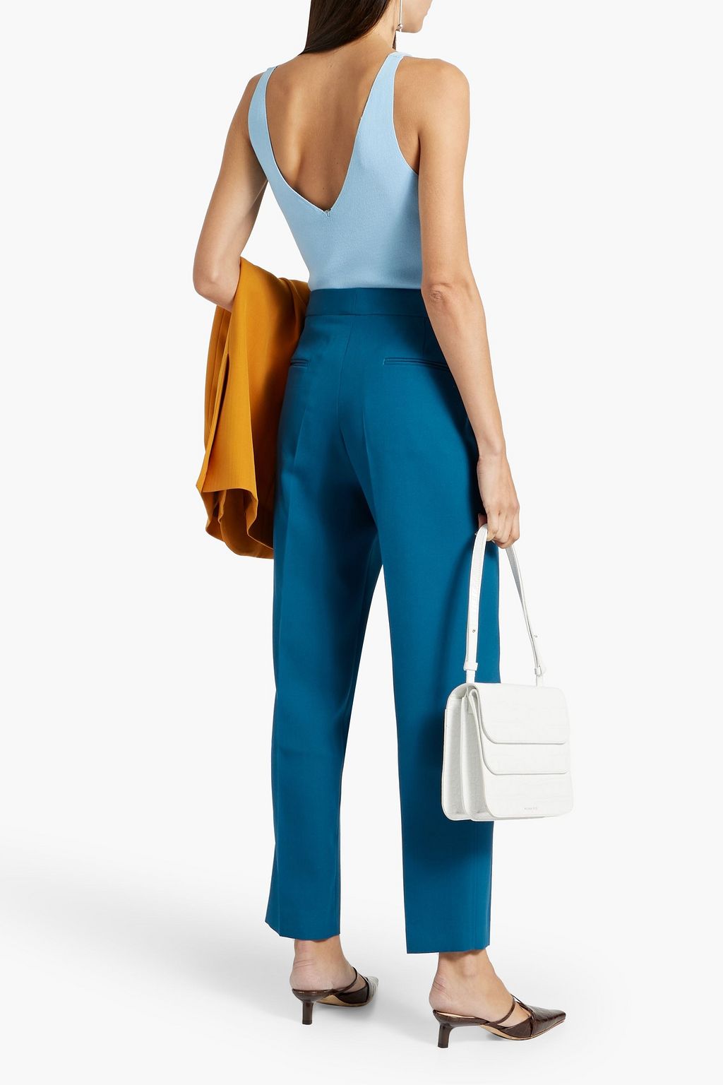 JIL SANDER Wool-twill straight-leg pants