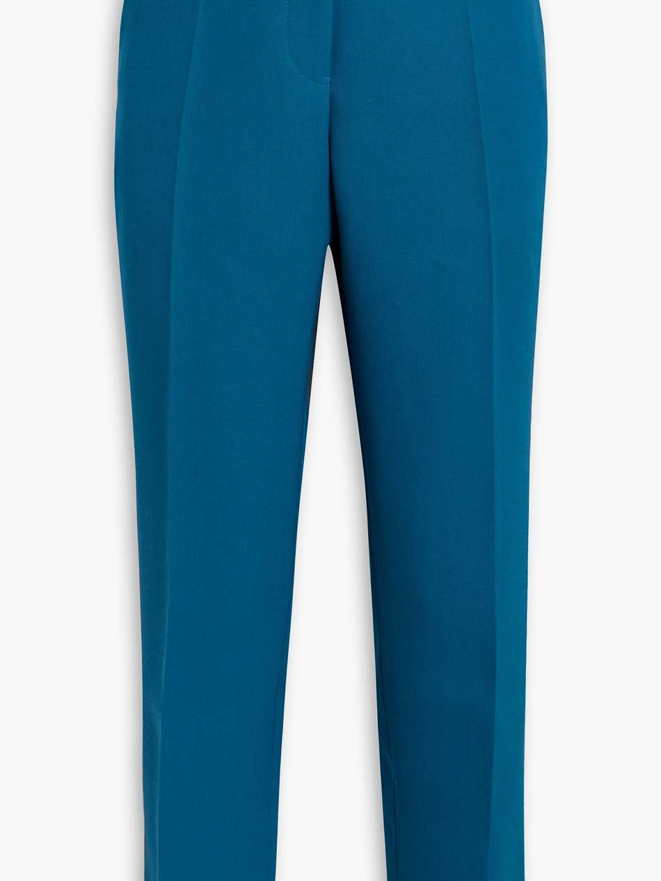 wool-twill straight-leg pants