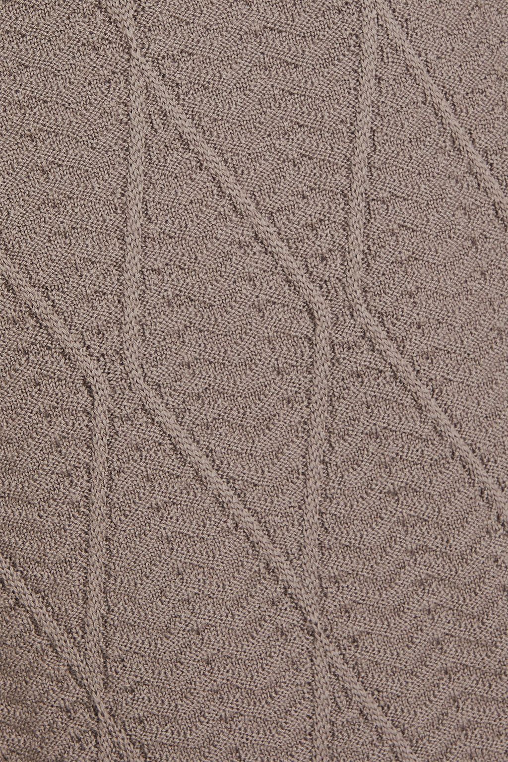 GIORGIO ARMANI Jacquard-knit wool and cashmere-blend sweater