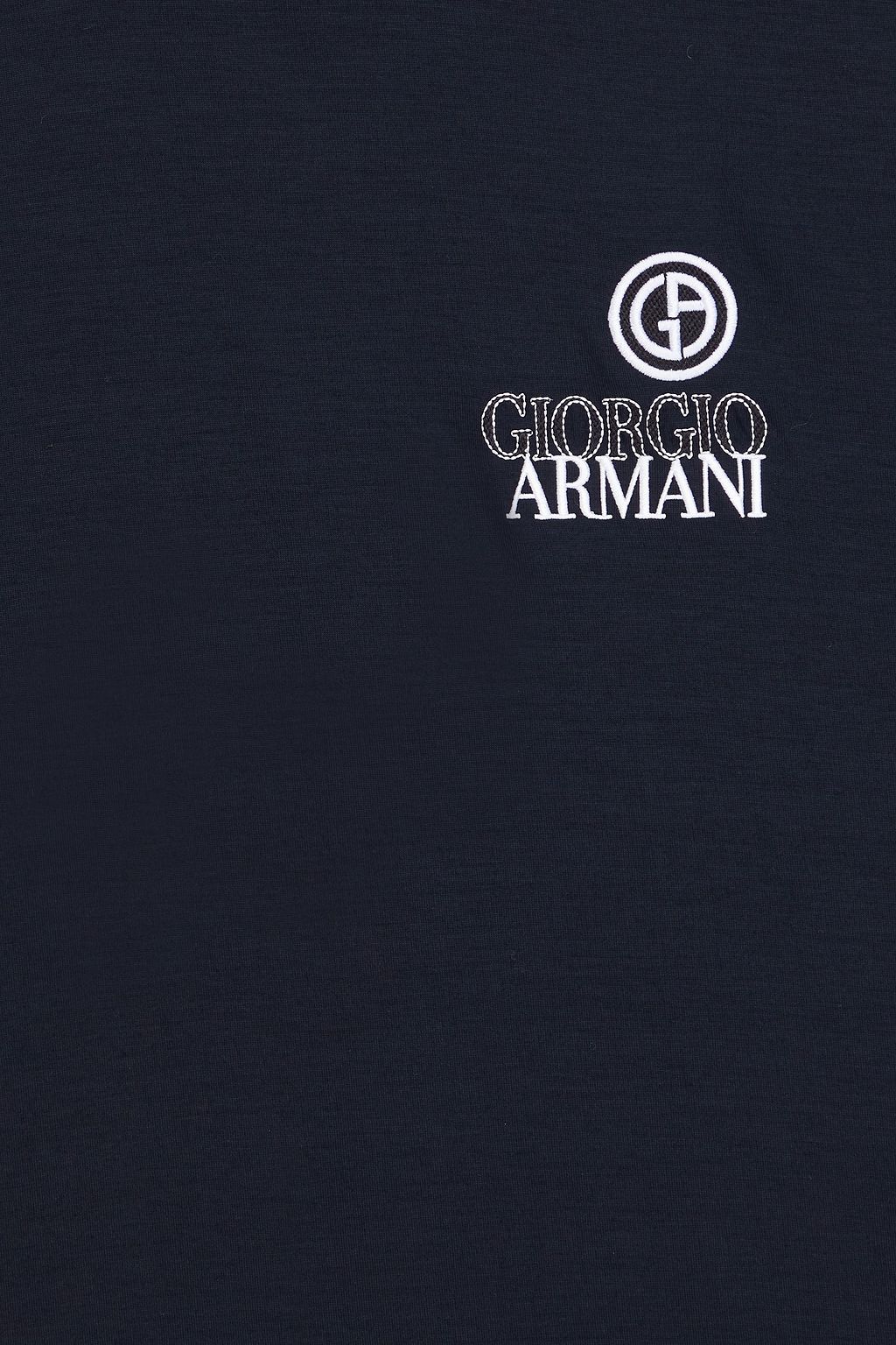 GIORGIO ARMANI Embroidered stretch-jersey T-shirt
