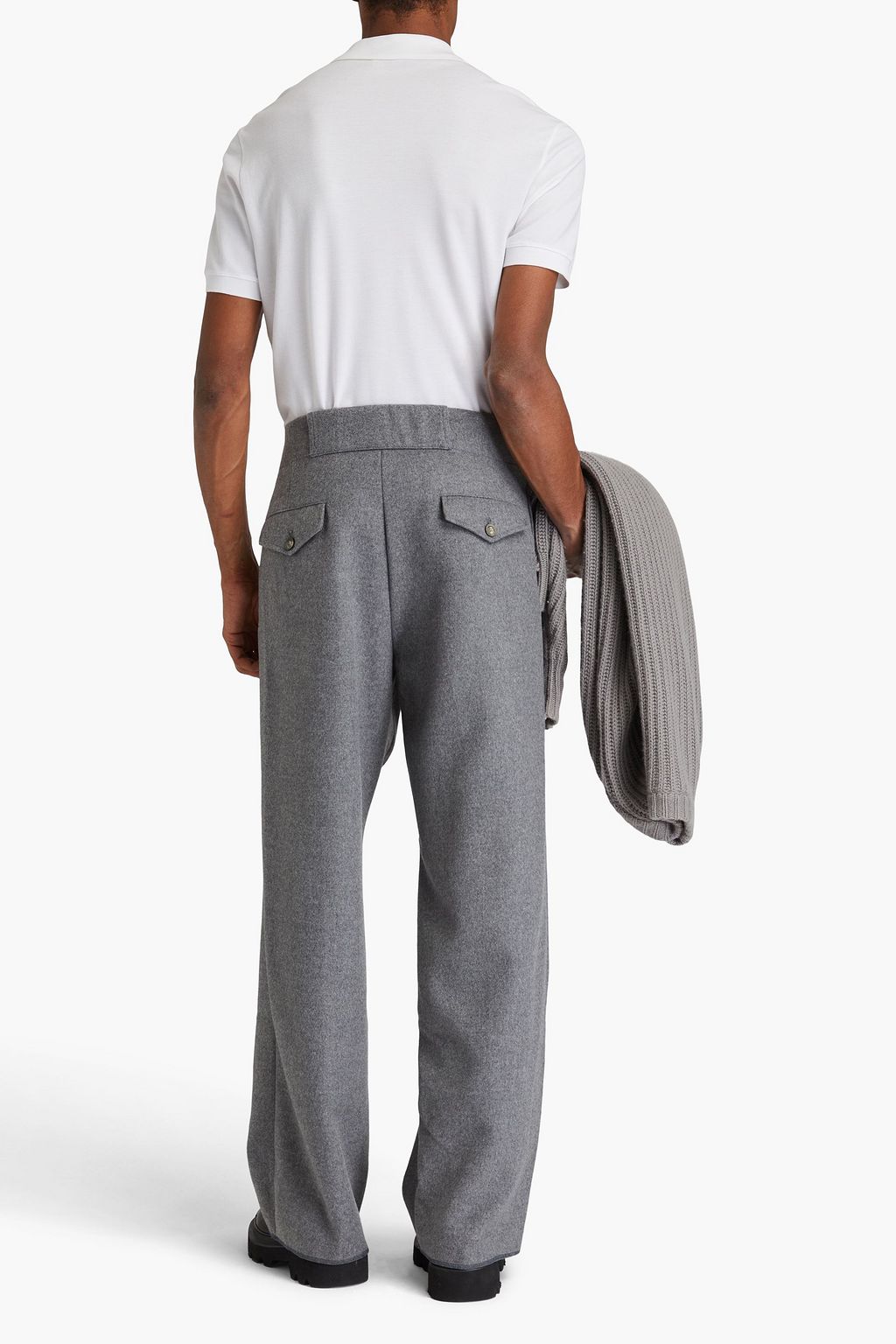 EMPORIO ARMANI Wool-blend felt pants