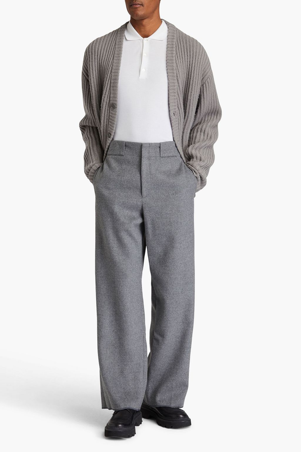 EMPORIO ARMANI Wool-blend felt pants