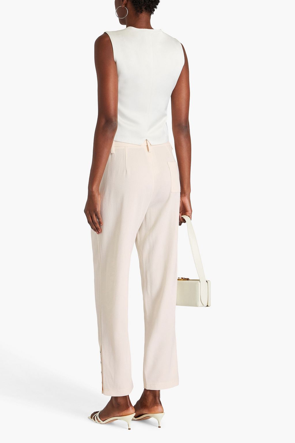 GIORGIO ARMANI Pleated wool-twill tapered pants