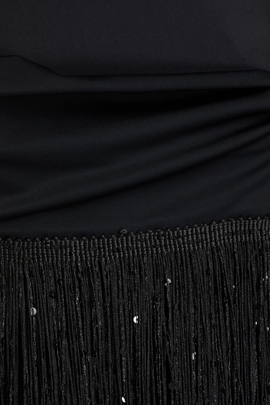 ROTATE BIRGER CHRISTENSEN Fringed sequin-embellished jersey mini dress