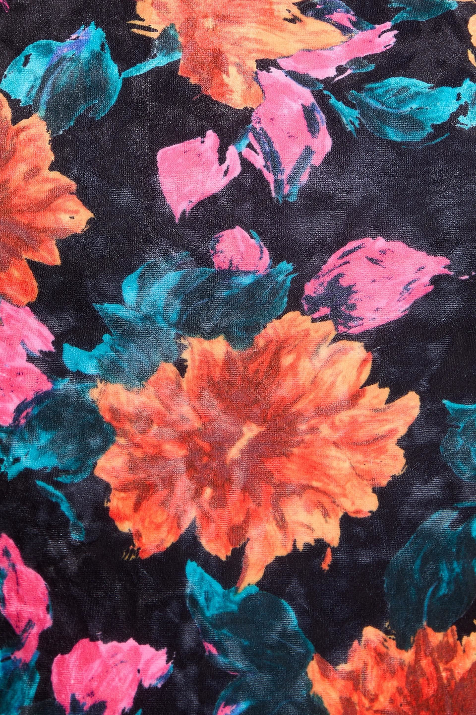 Rotate Birger Christensen Multicolor Mini Dress Velour Floral In Orange