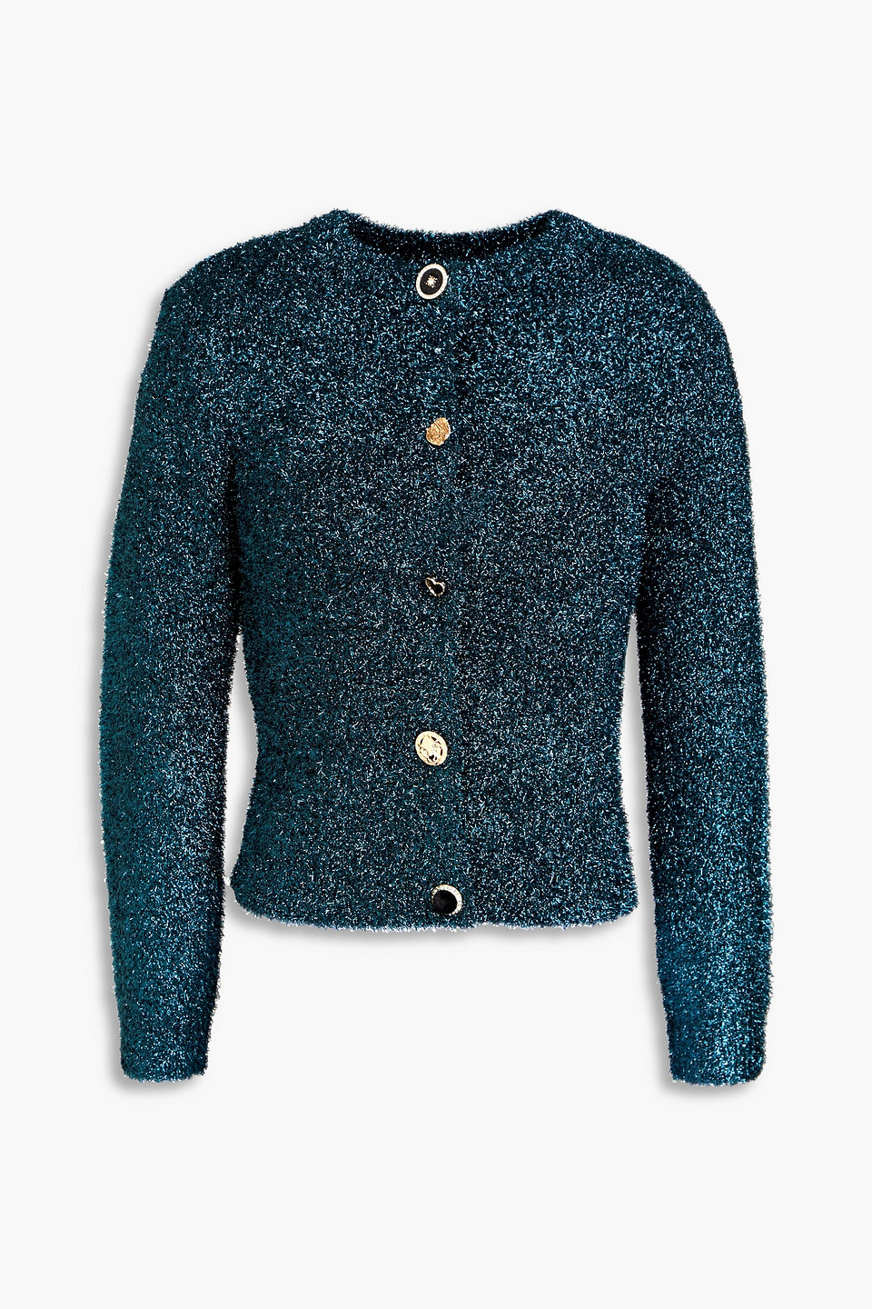 Rotate Birger Christensen Tinsel Cardigan In Storm Blue